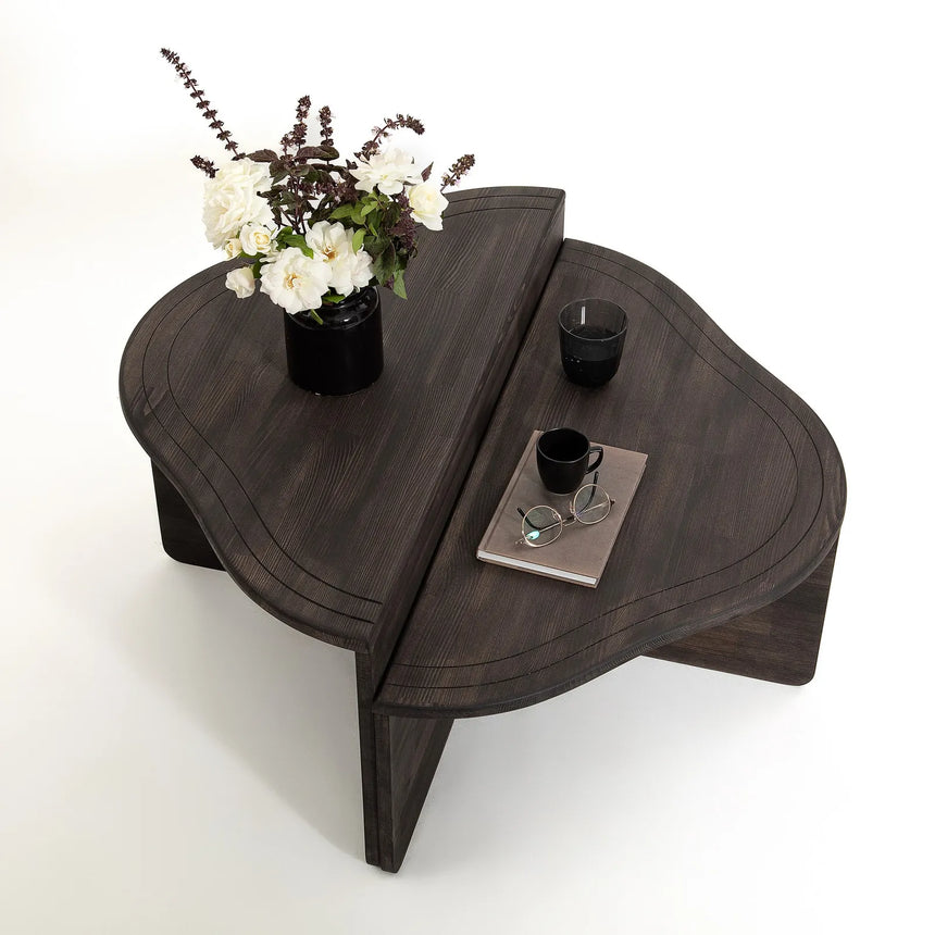 Couchtisch Altopiano aus massivem Kiefernholz in Anthrazit, 90×45×40 cm von Hanah Home – Bild 6