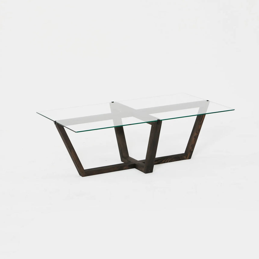 Couchtisch Amalfi aus massiver Kiefer und gehärtetem Glas in Anthrazit, 105×65×35 cm von Hanah Home – Bild 5