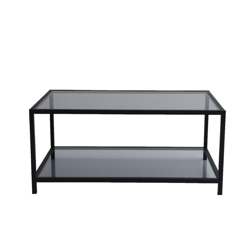Couchtisch Astro aus gehärtetem Glas und Metall, 90×60×40 cm von Hanah Home – Bild 8