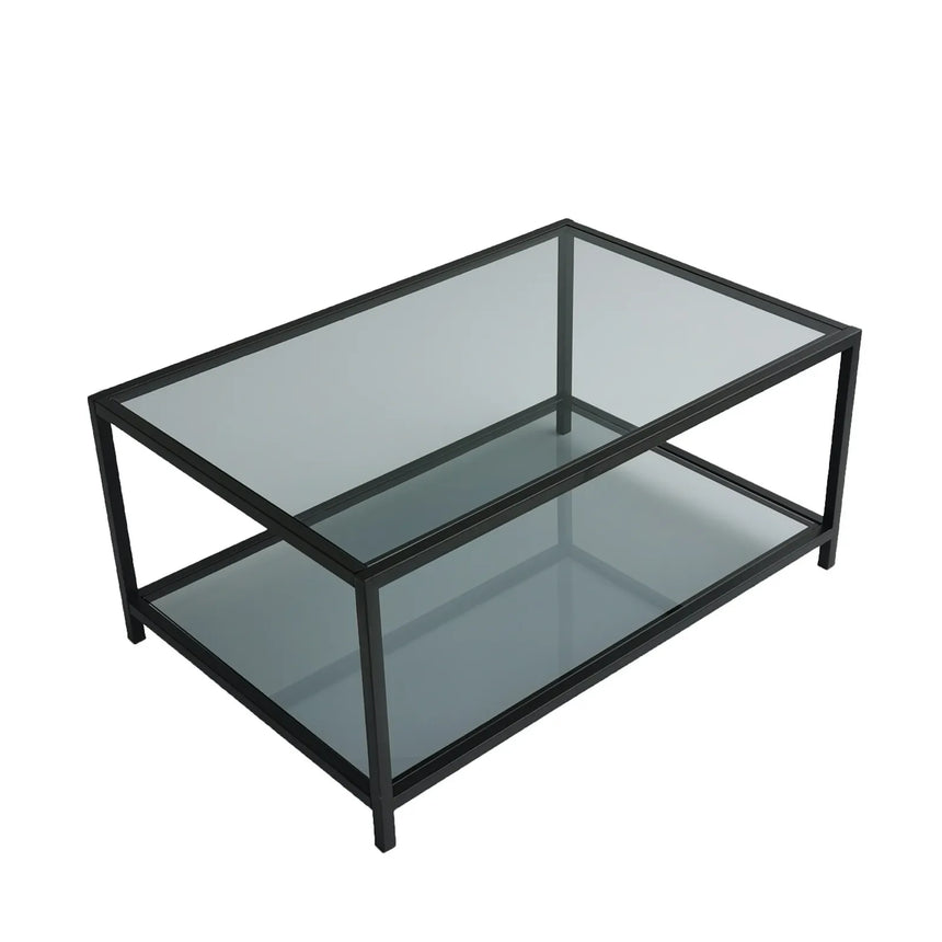 Couchtisch Astro aus gehärtetem Glas und Metall, 90×60×40 cm von Hanah Home – Bild 9