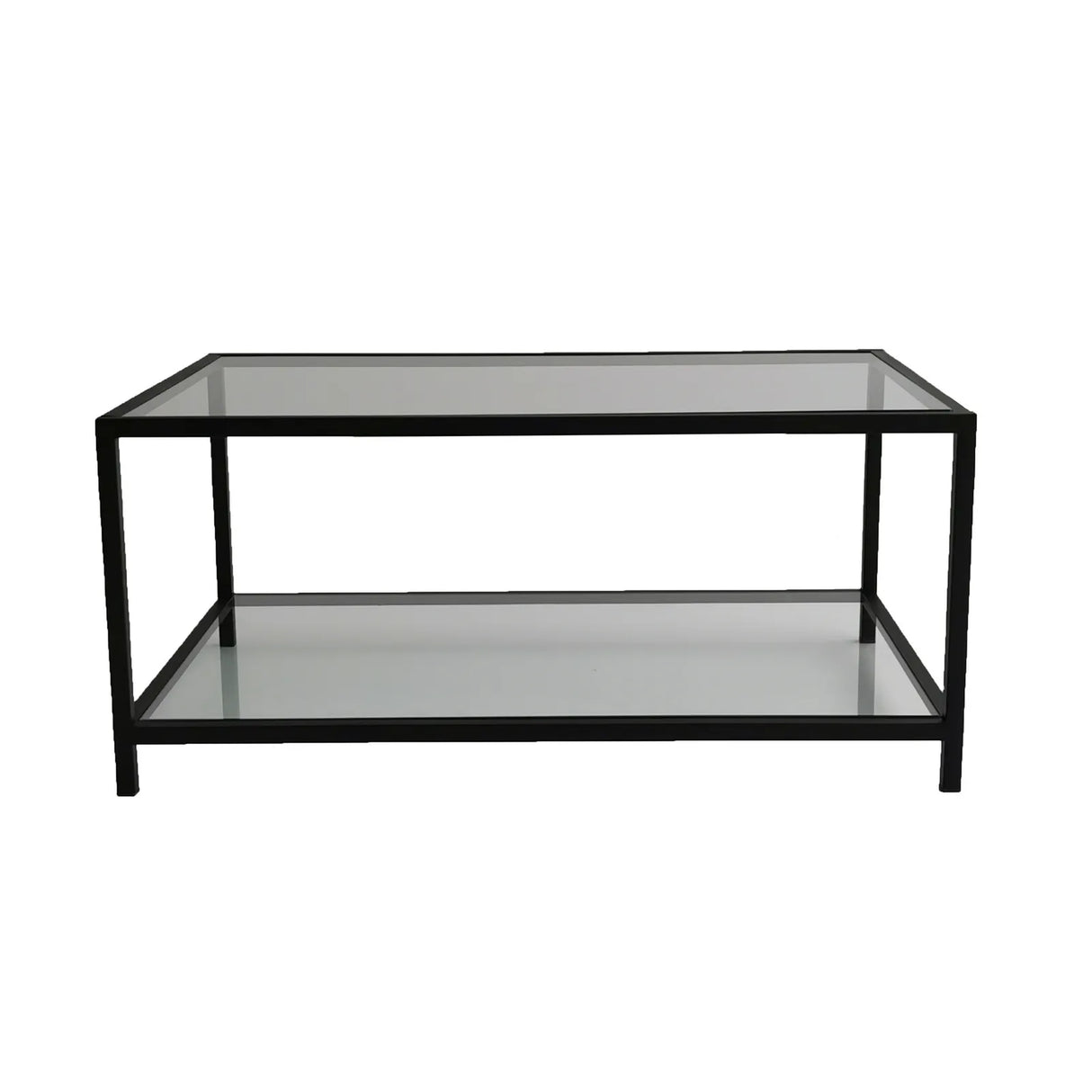 Couchtisch Astro aus gehärtetem Glas und Metall in Rauch und Schwarz, 90×60×40 cm von Hanah Home – Bild 9