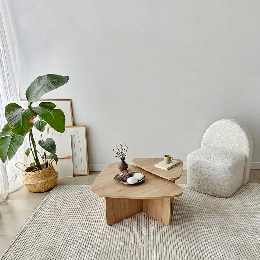 Couchtisch Ballare Set aus melaminharzbeschichteten Holz in Saphir-Eiche, 90×60×35 cm von Hanah Home – Bild 3