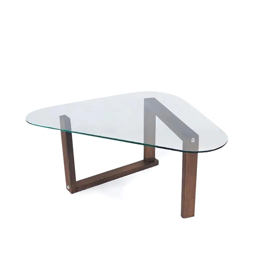 Couchtisch Cam aus gehärtetem Glas und Massivholz, 96×81×41 cm von Hanah Home – Bild 10