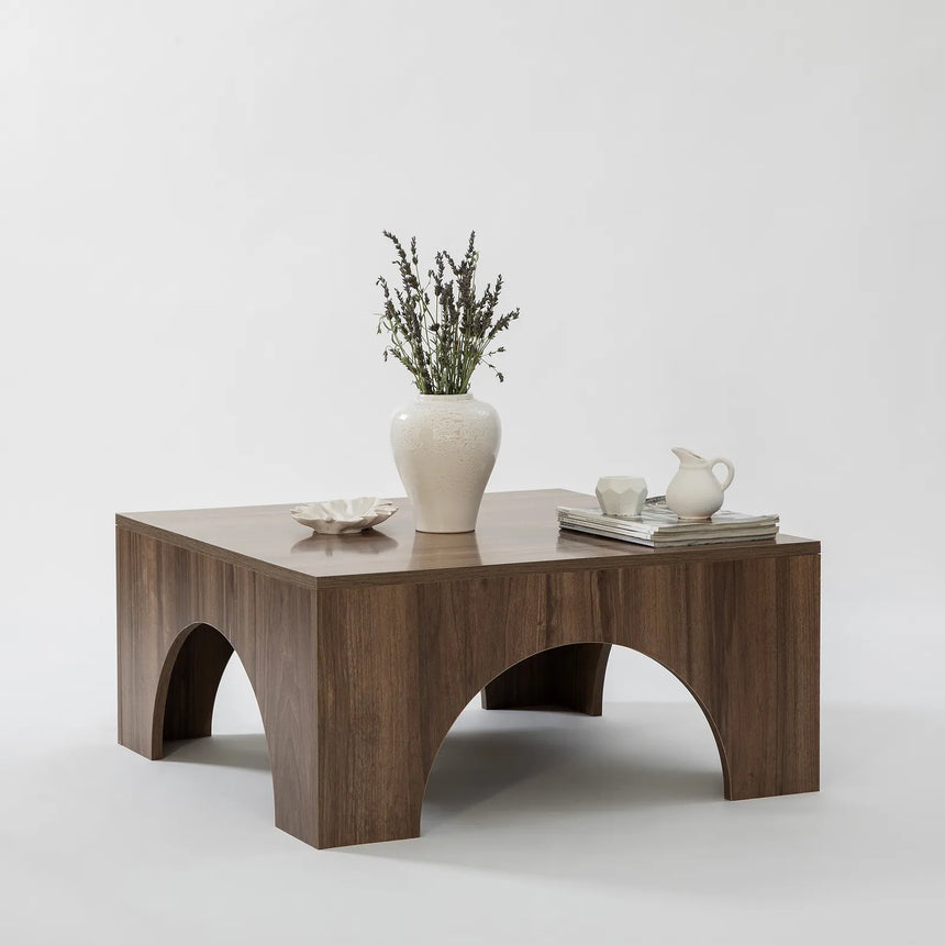 Couchtisch Collesium aus melaminbeschichteten Holz, 80×80×37 cm von Hanah Home – Bild 1