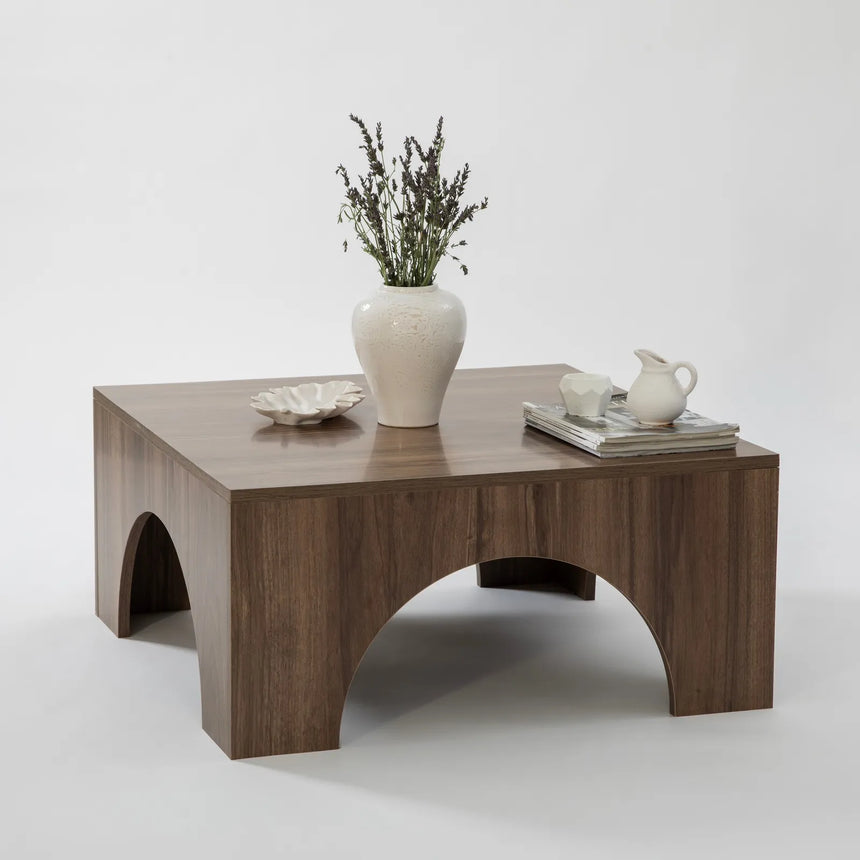 Couchtisch Collesium aus melaminbeschichteten Holz, 80×80×37 cm von Hanah Home – Bild 2