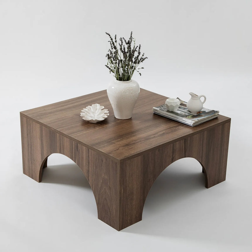 Couchtisch Collesium aus melaminbeschichteten Holz, 80×80×37 cm von Hanah Home – Bild 3