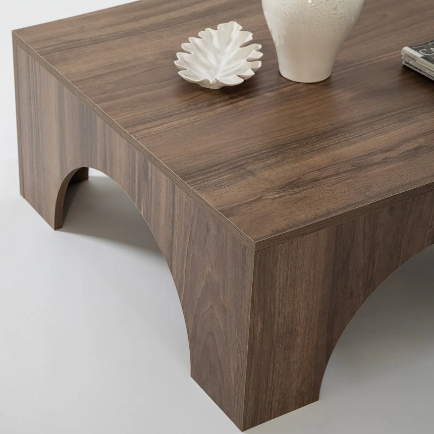 Couchtisch Collesium aus melaminbeschichteten Holz, 80×80×37 cm von Hanah Home – Bild 4