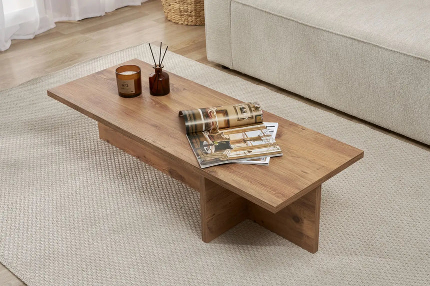 Couchtisch Harbor aus melaminbeschichteter Spanplatte, 120×45×30 cm von Hanah Home – Bild 3