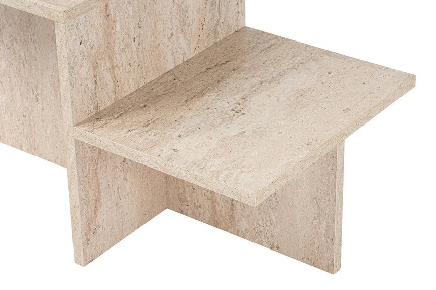Couchtisch Harmony aus melaminbeschichteten Holz in Travertin, 80×40×40 cm von Hanah Home – Bild 5