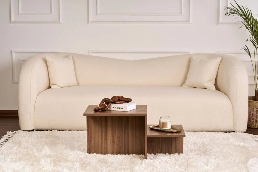 Couchtisch Harmony aus melaminbeschichteten Holz in Walnuss, 80×40×40 cm von Hanah Home – Bild 2