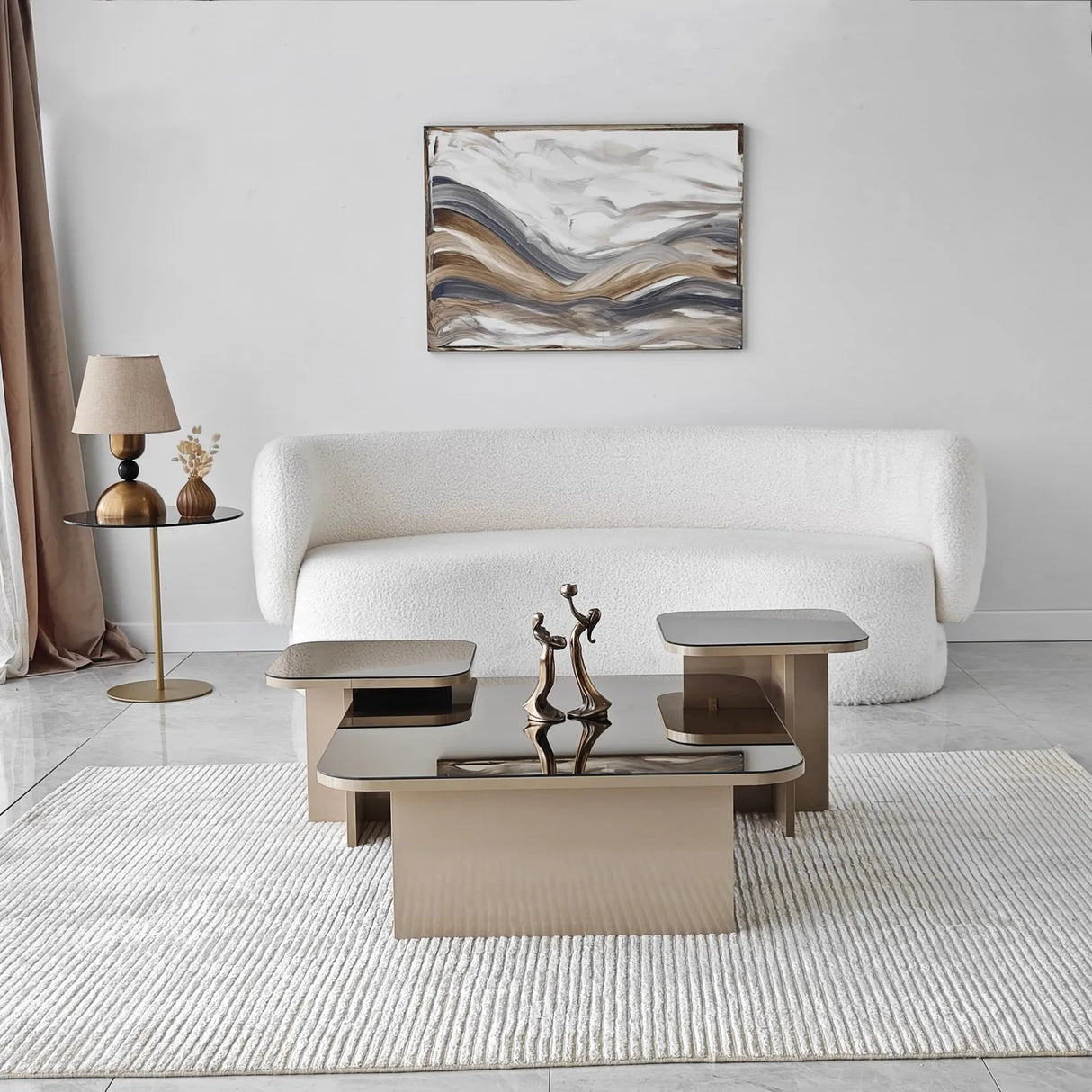 Couchtisch Jazz aus melaminbeschichteten Holz, 80×80×30 cm von Hanah Home – Bild 1