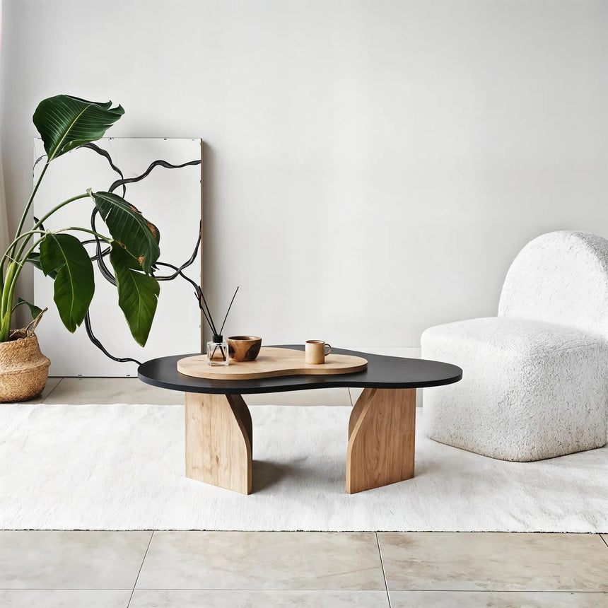 Couchtisch Melted aus melaminbeschichteten Holz, 105×65×35 cm von Hanah Home – Bild 2