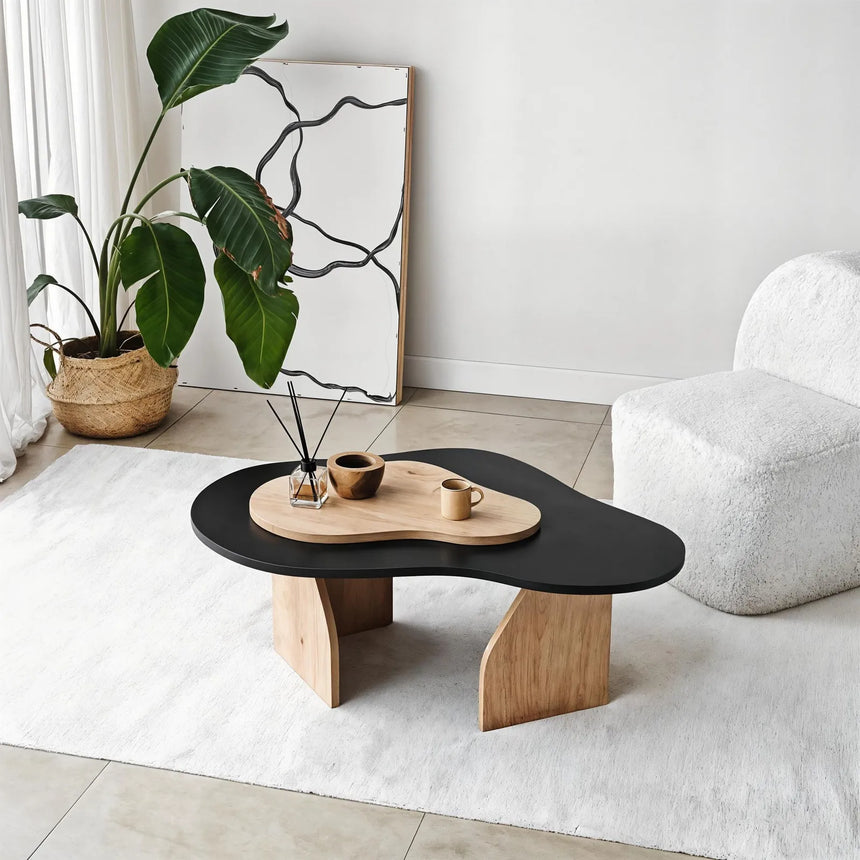 Couchtisch Melted aus melaminbeschichteten Holz, 105×65×35 cm von Hanah Home – Bild 3