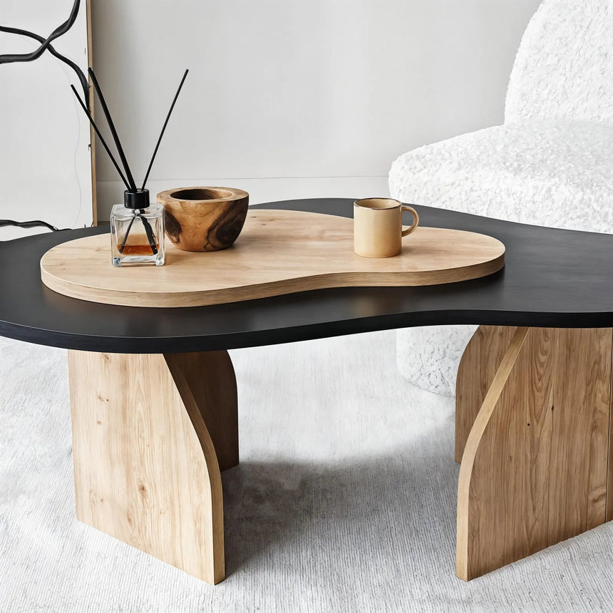 Couchtisch Melted aus melaminbeschichteten Holz, 105×65×35 cm von Hanah Home – Bild 5