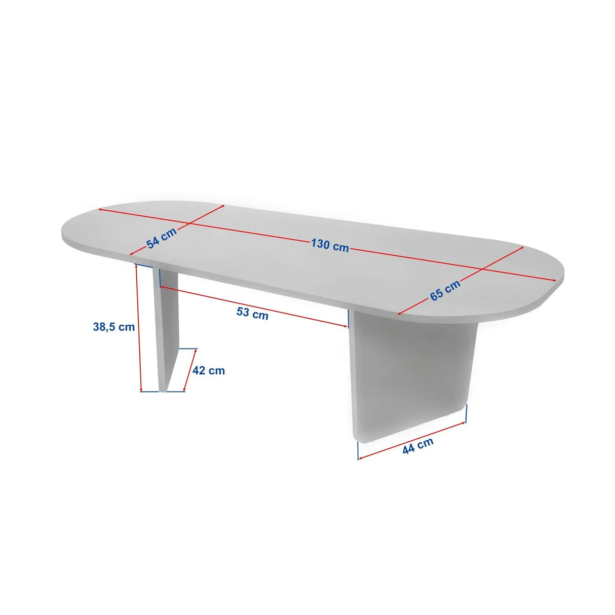 Couchtisch Ovalis aus Holz, 130×65×40 cm - ZEN ZONE Furniture