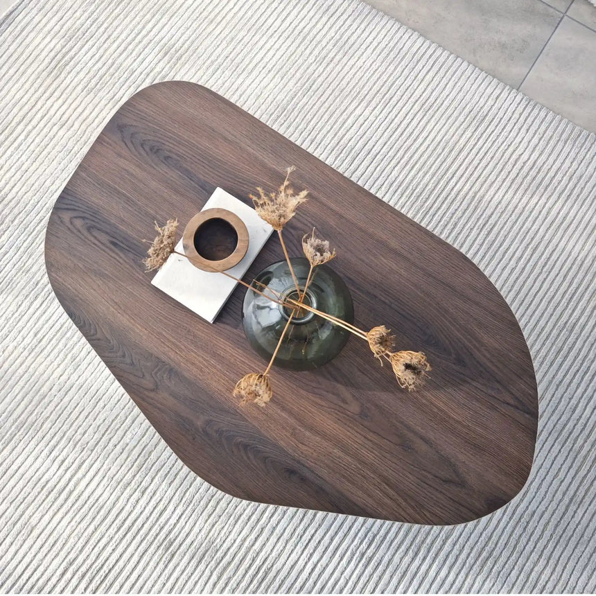Couchtisch Rock aus melaminbeschichteten Holz, 100×60×35 cm von Hanah Home – Bild 7