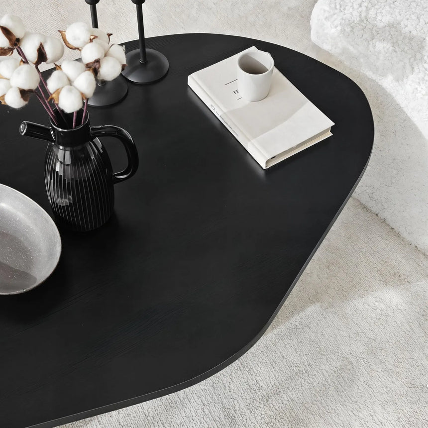 Couchtisch Rock aus melaminbeschichteten Holz in Schwarz, 100×60×35 cm von Hanah Home – Bild 7