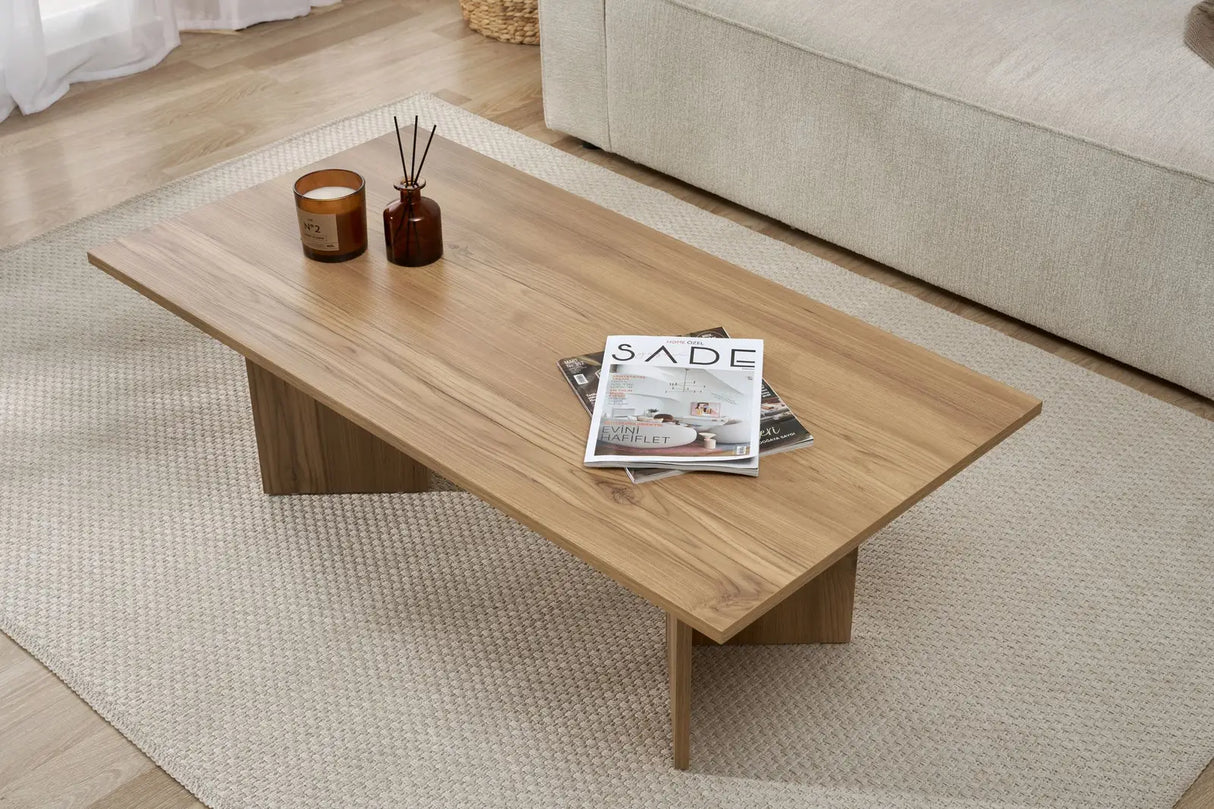 Couchtisch Sabin aus melaminbeschichteten Holz, 119×60×40 cm von Hanah Home – Bild 3