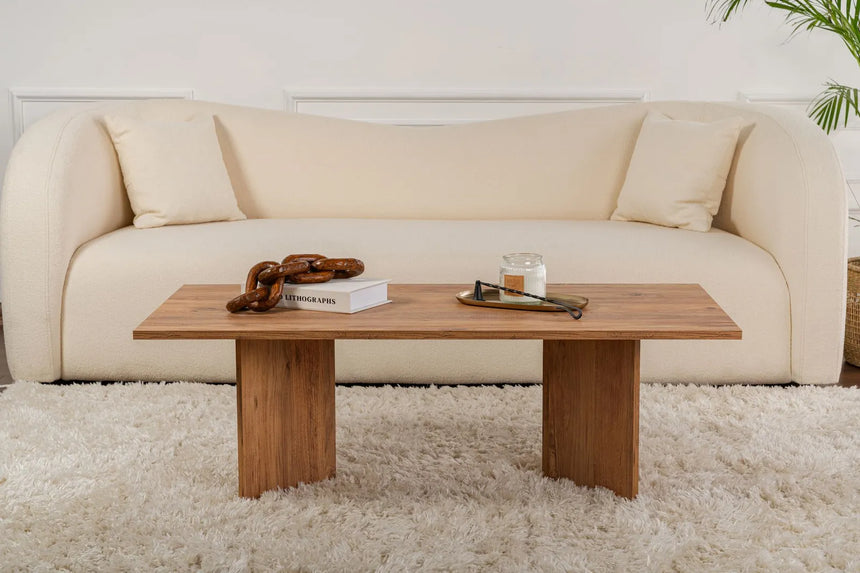 Couchtisch Sabin aus melaminbeschichteten Holz in Atlantik-Kiefer, 119×60×40 cm von Hanah Home – Bild 2