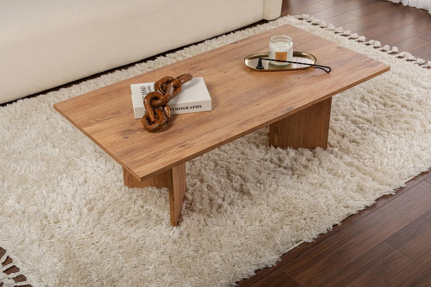 Couchtisch Sabin aus melaminbeschichteten Holz in Atlantik-Kiefer, 119×60×40 cm von Hanah Home – Bild 3