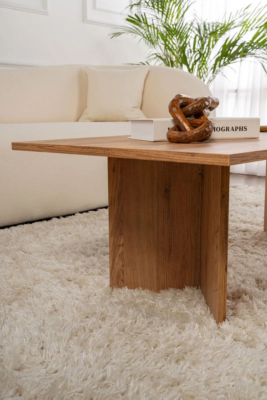Couchtisch Sabin aus melaminbeschichteten Holz in Atlantik-Kiefer, 119×60×40 cm von Hanah Home – Bild 4