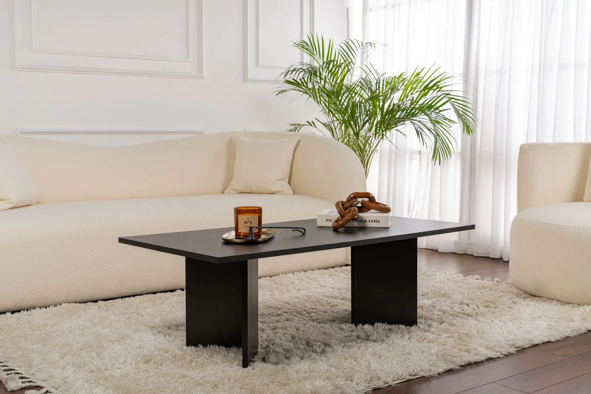Couchtisch Sabin aus melaminbeschichteten Holz in Holzschwarz, 119×60×40 cm von Hanah Home – Bild 6