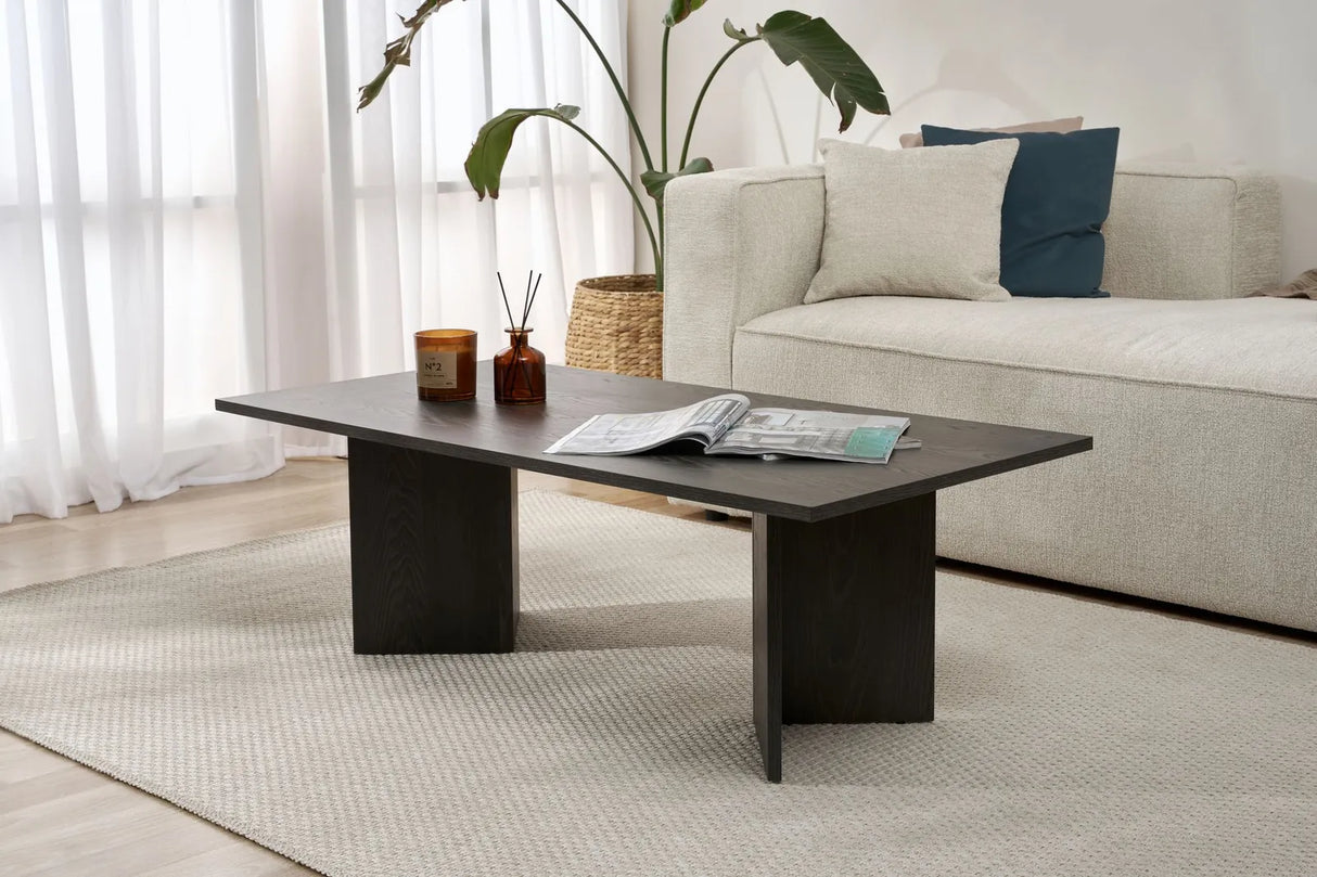 Couchtisch Sabin aus melaminbeschichteten Holz in Lumiere Black, 119×60×40 cm von Hanah Home – Bild 6