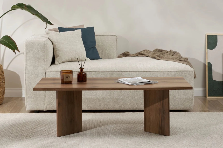 Couchtisch Sabin aus melaminbeschichteten Holz in VNT-Walnuss, 119×60×40 cm von Hanah Home – Bild 2