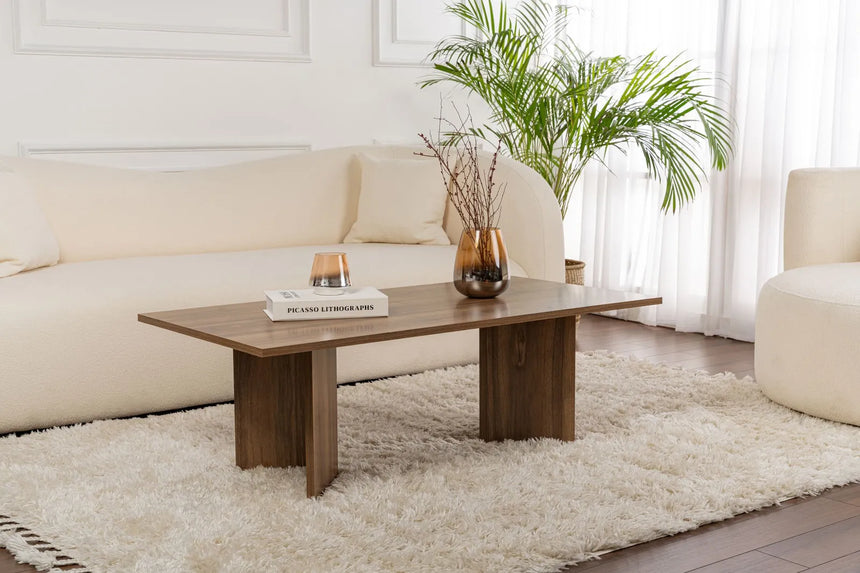 Couchtisch Sabin aus melaminbeschichteten Holz in Venezia-Walnuss, 119×60×40 cm von Hanah Home – Bild 6