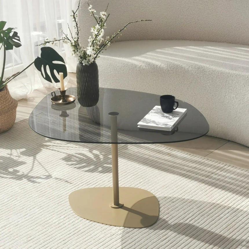 Couchtisch Soho aus gehärtetem Glas und Metall, 85×67×40 cm von Hanah Home – Bild 3