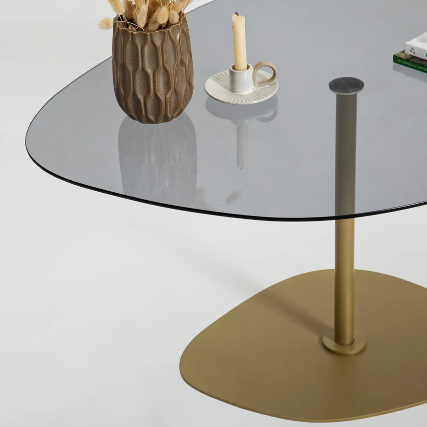 Couchtisch Soho aus gehärtetem Glas und Metall, 85×67×40 cm von Hanah Home – Bild 7