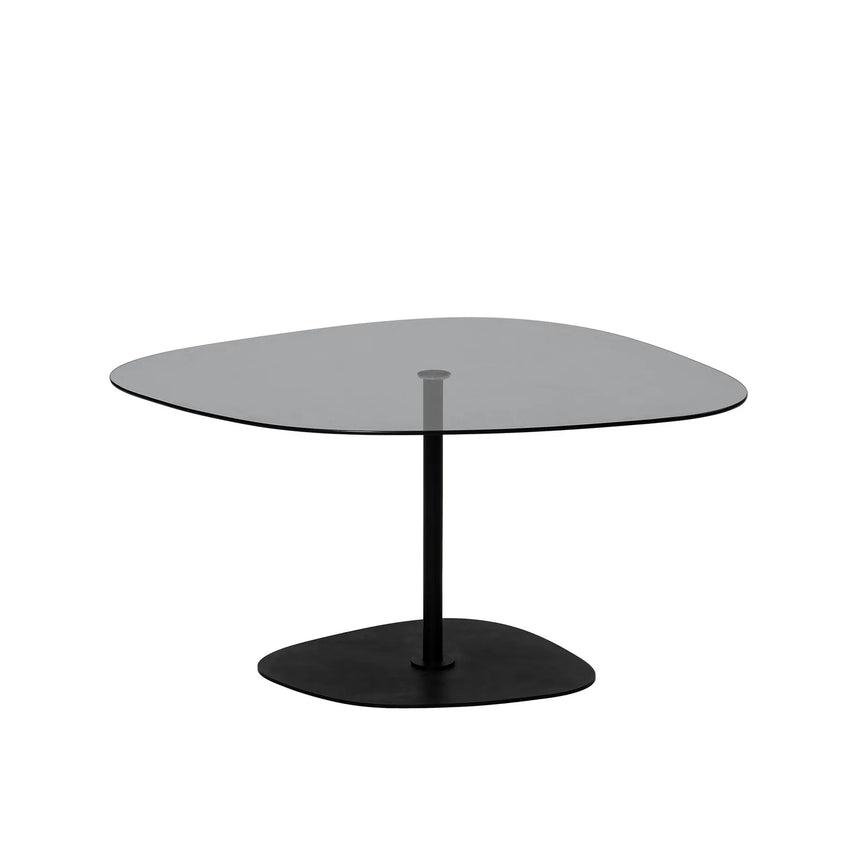 Couchtisch Soho aus gehärtetem Glas und Metall in Dunkelgrau und Schwarz, 85×67×40 cm von Hanah Home – Bild 8