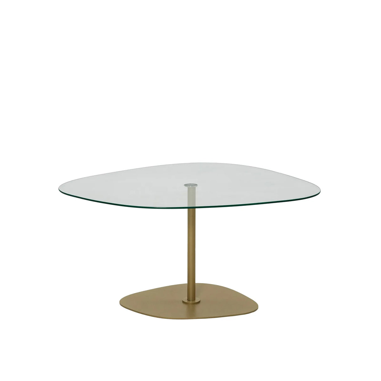 Couchtisch Soho aus gehärtetem Glas und Metall in Transparent und Gold, 85×67×40 cm von Hanah Home – Bild 9