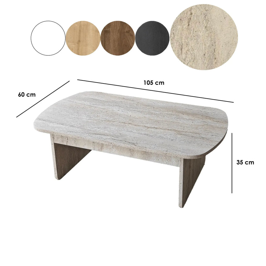 Couchtisch Theseus aus melaminbeschichteten Holz, 105×60×35 cm von Hanah Home – Bild 10