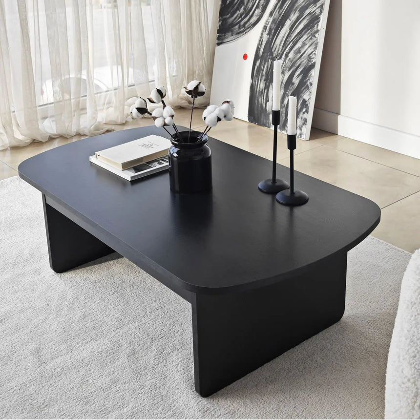 Couchtisch Theseus aus melaminbeschichteten Holz in Schwarz, 105×60×35 cm von Hanah Home – Bild 6
