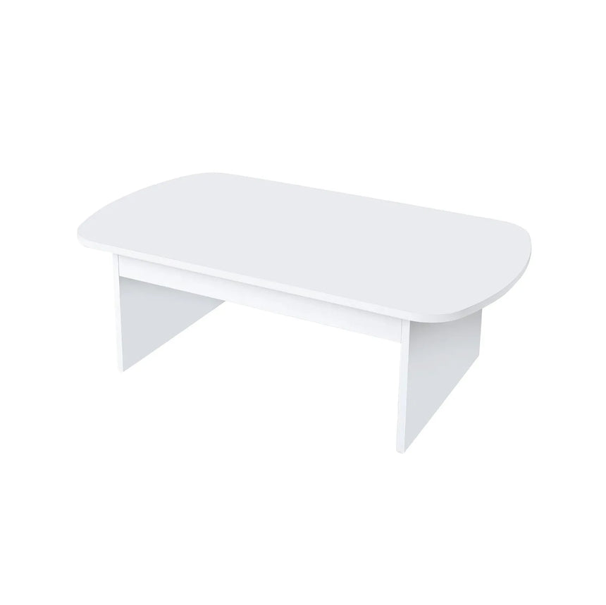 Couchtisch Theseus aus melaminbeschichteten Holz in Weiß, 105×60×35 cm von Hanah Home – Bild 9