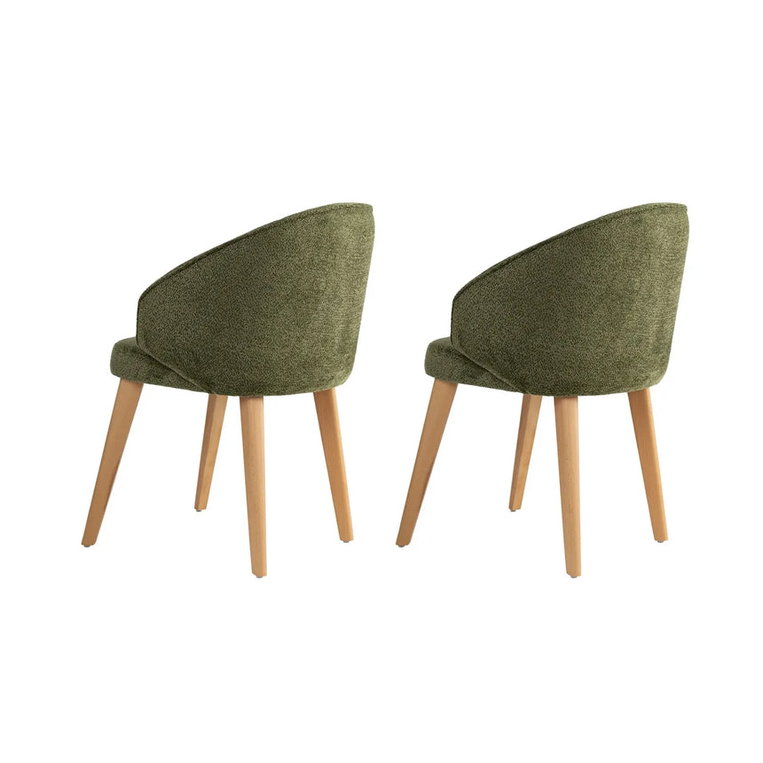 Essstuhl Bentley aus Buche und Baumwolle, 2er-Pack - ZEN ZONE Furniture