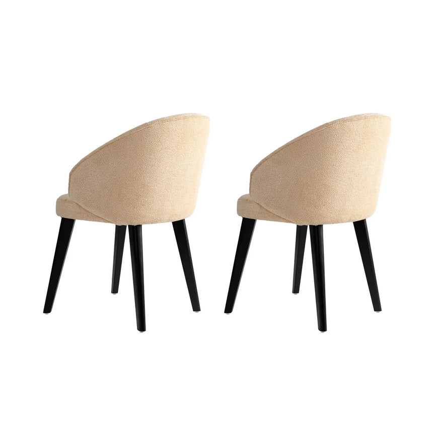 Essstuhl Bentley aus Buche und Baumwolle, 2er-Pack - ZEN ZONE Furniture