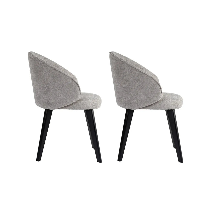 Essstuhl Bentley aus Buche und Baumwolle, 2er-Pack - ZEN ZONE Furniture