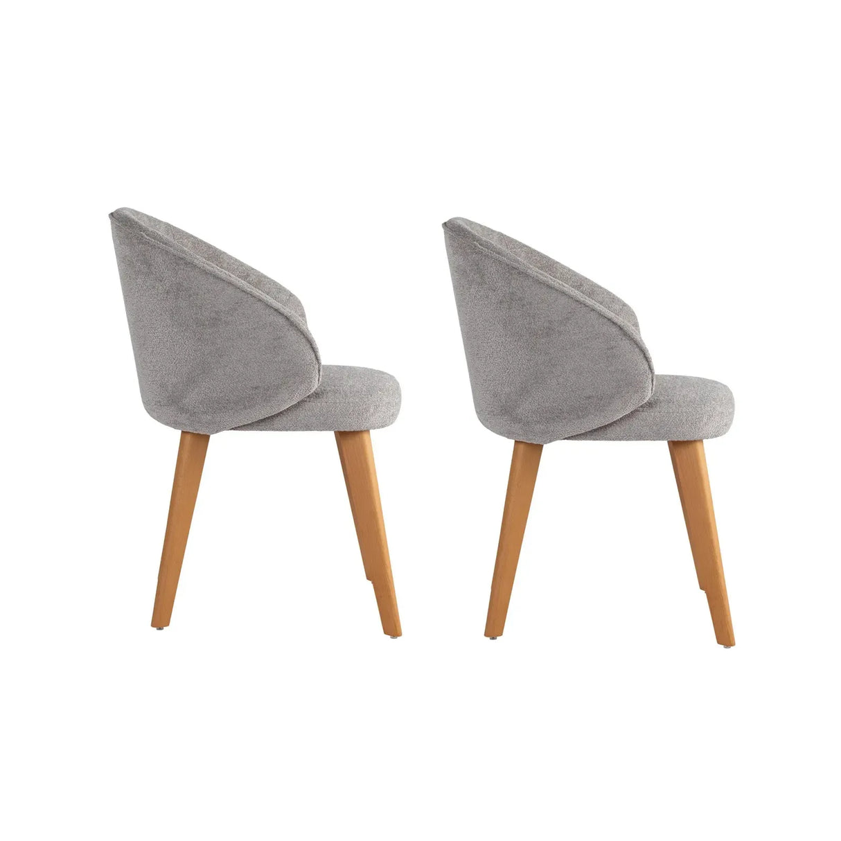 Essstuhl Bentley aus Buche und Baumwolle, 2er-Pack - ZEN ZONE Furniture