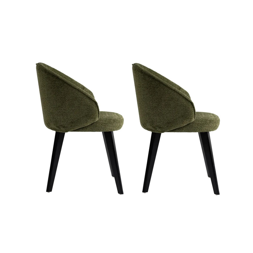 Essstuhl Bentley aus Buche und Baumwolle, 2er-Pack - ZEN ZONE Furniture
