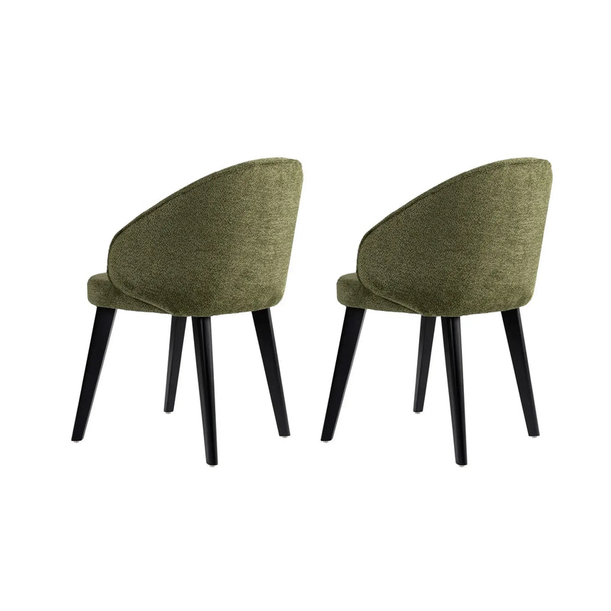 Essstuhl Bentley aus Buche und Baumwolle, 2er-Pack - ZEN ZONE Furniture