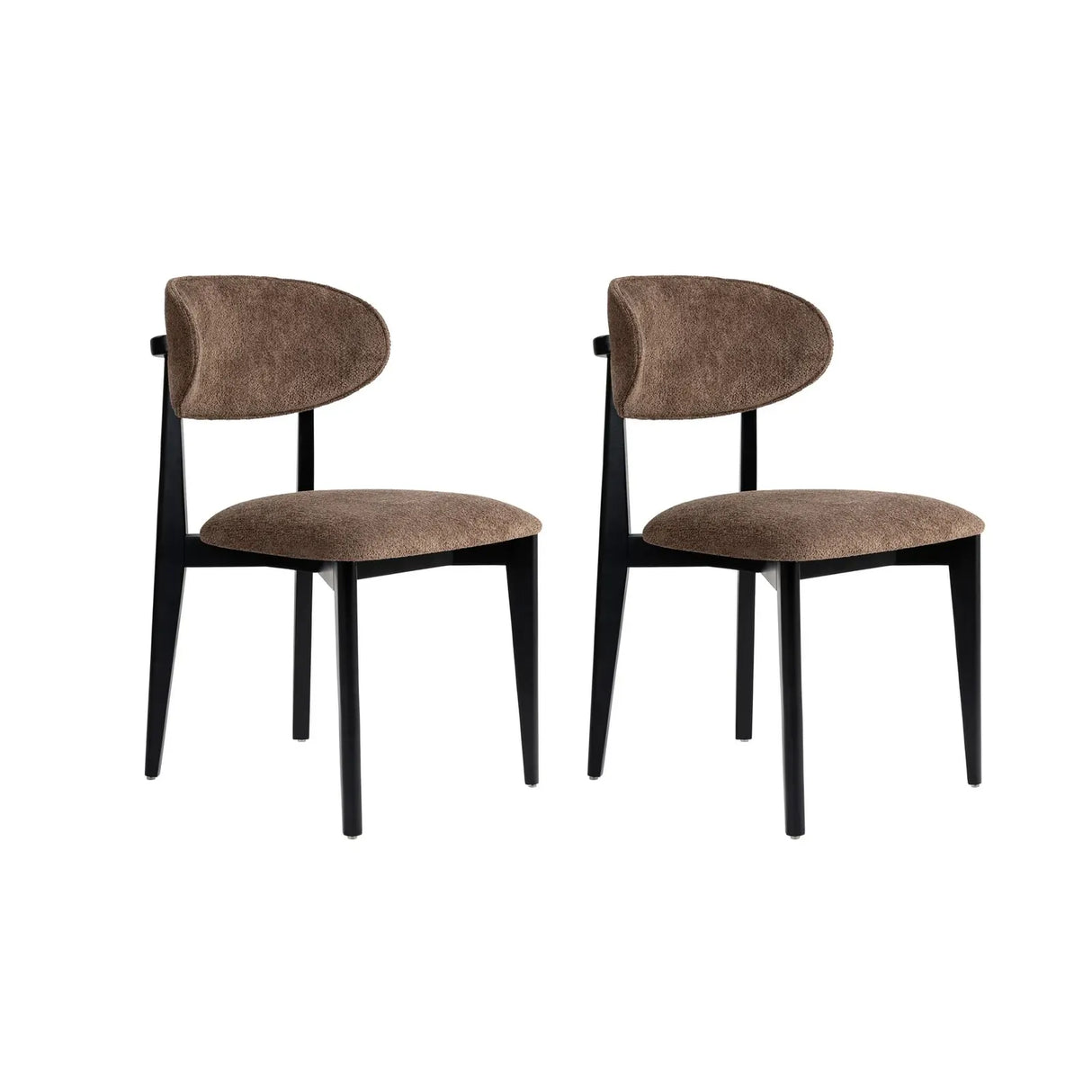 Essstuhl Lionte aus Buche und Baumwolle, 2er-Pack - ZEN ZONE Furniture