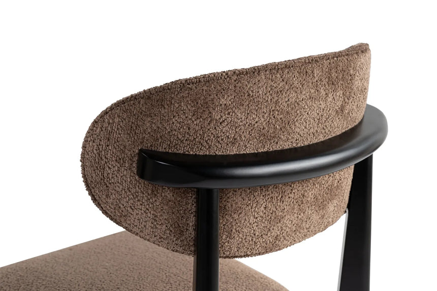 Essstuhl Lionte aus Buche und Baumwolle in Braun und Schwarz, 2er-Pack von Hanah Home – Bild 5