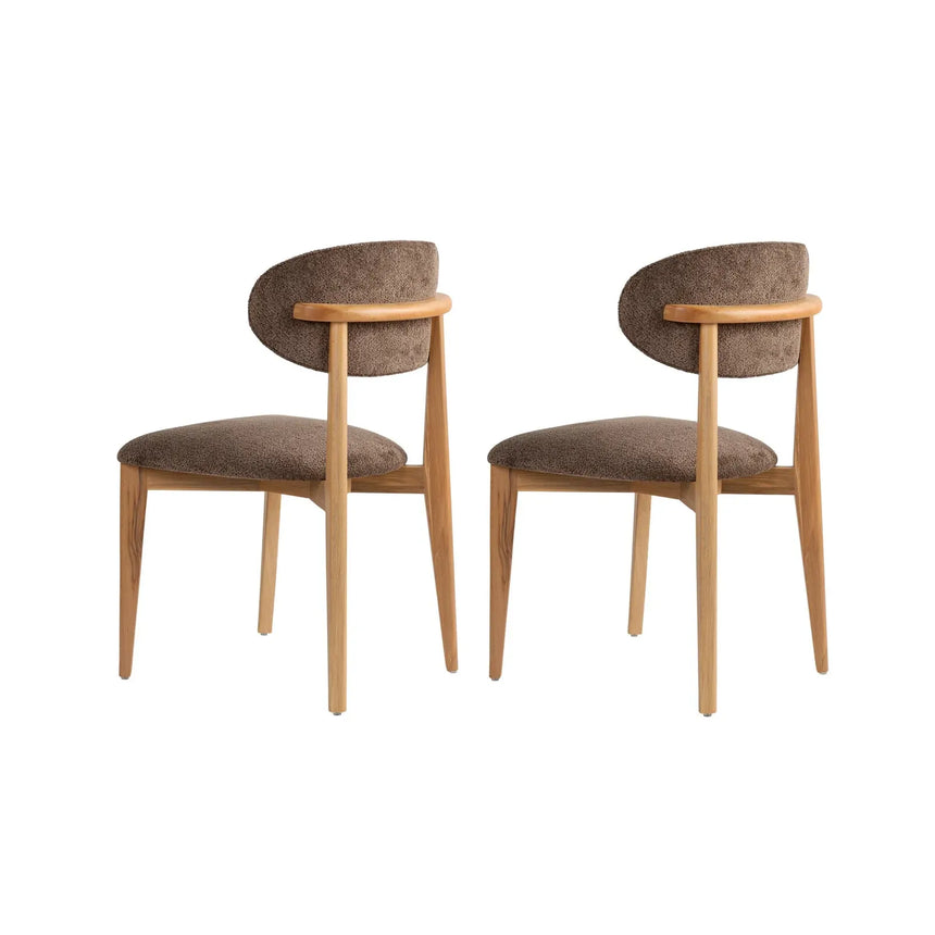 Essstuhl Lionte aus Buche und Baumwolle, 2er-Pack - ZEN ZONE Furniture