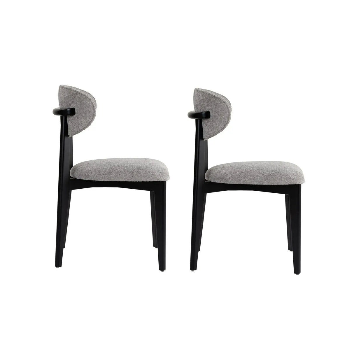 Essstuhl Lionte aus Buche und Baumwolle, 2er-Pack - ZEN ZONE Furniture