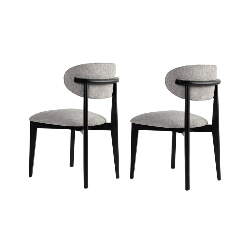 Essstuhl Lionte aus Buche und Baumwolle, 2er-Pack - ZEN ZONE Furniture