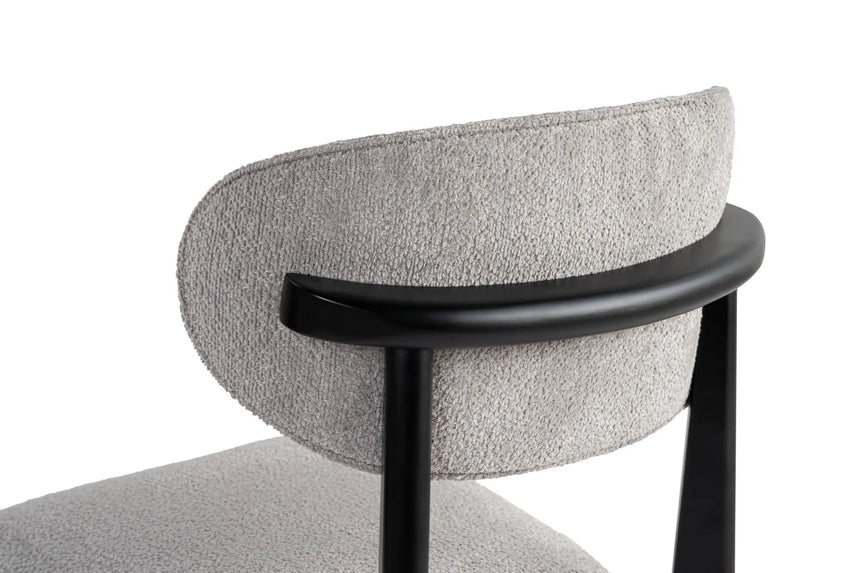 Essstuhl Lionte aus Buche und Baumwolle in Grau und Schwarz, 2er-Pack von Hanah Home – Bild 5