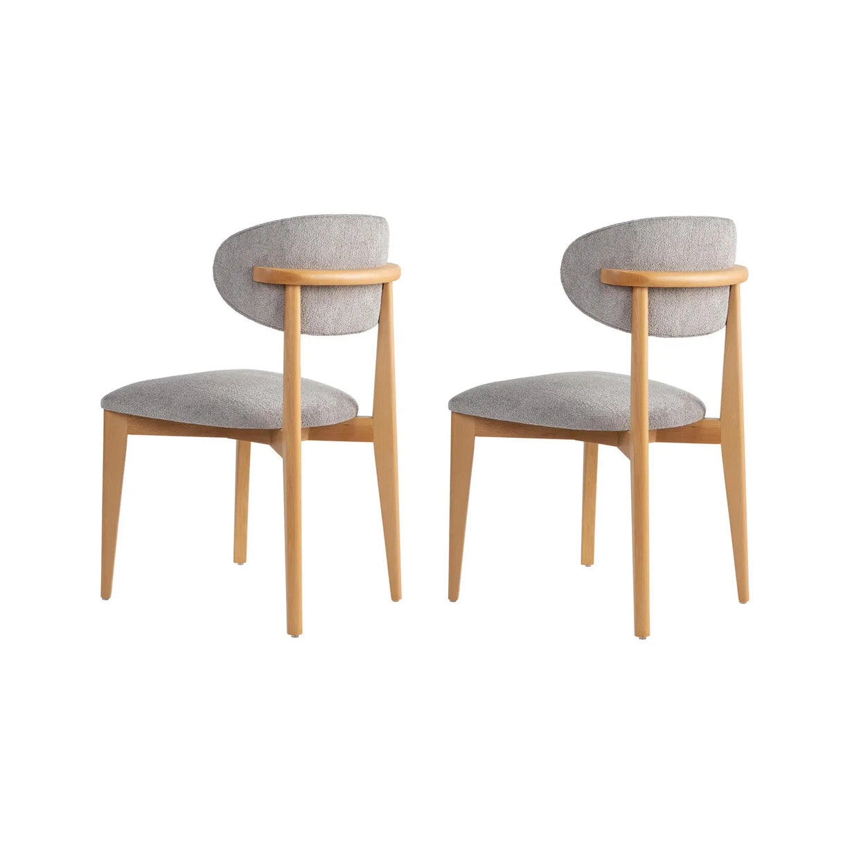 Essstuhl Lionte aus Buche und Baumwolle, 2er-Pack - ZEN ZONE Furniture