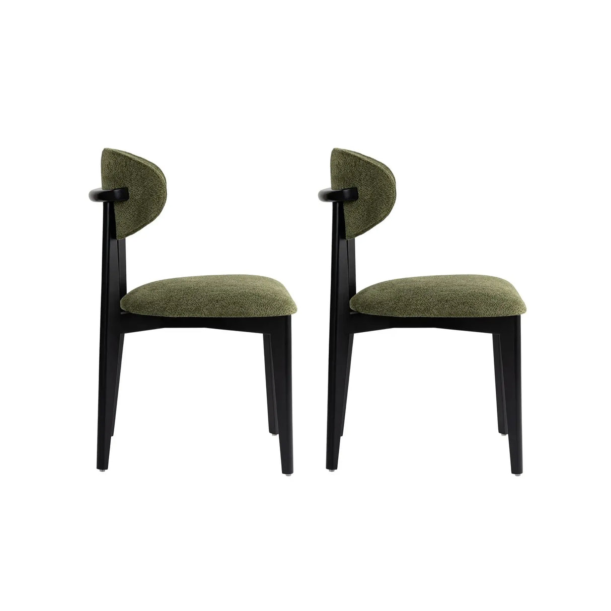 Essstuhl Lionte aus Buche und Baumwolle, 2er-Pack - ZEN ZONE Furniture